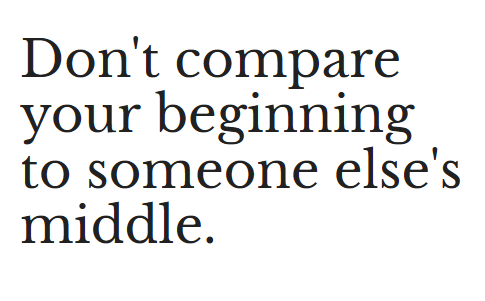 dont compare